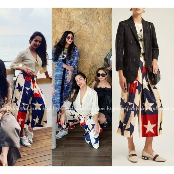 NWT Gucci Star pattern silk pleated pant Size 48 - Picture 3 of 16